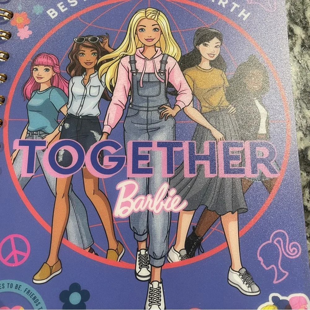 New Barbie Best Place On Earth Together Notebook Journal W/Barbie Tabs